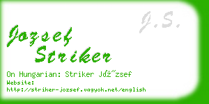 jozsef striker business card